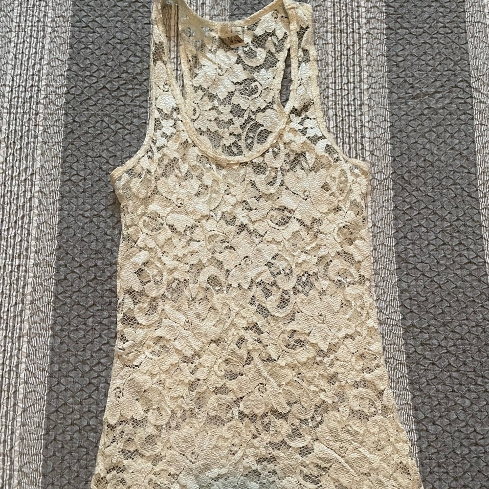 BKE Lace Overlay Tank